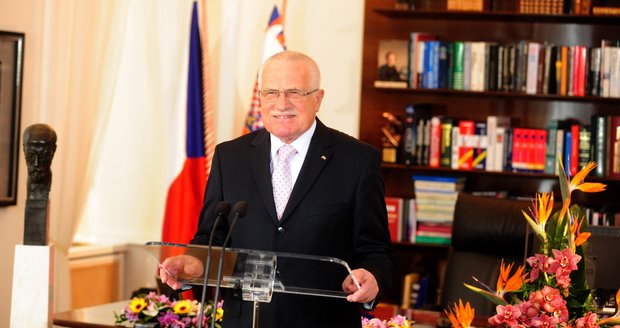 Prezident Václav Klaus při svém novoročním projevu