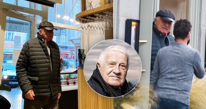 Klaus načapán bez roušky a v zavřené restauraci