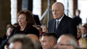 Václav Klaus s manželkou Livií na prezidentské inauguraci