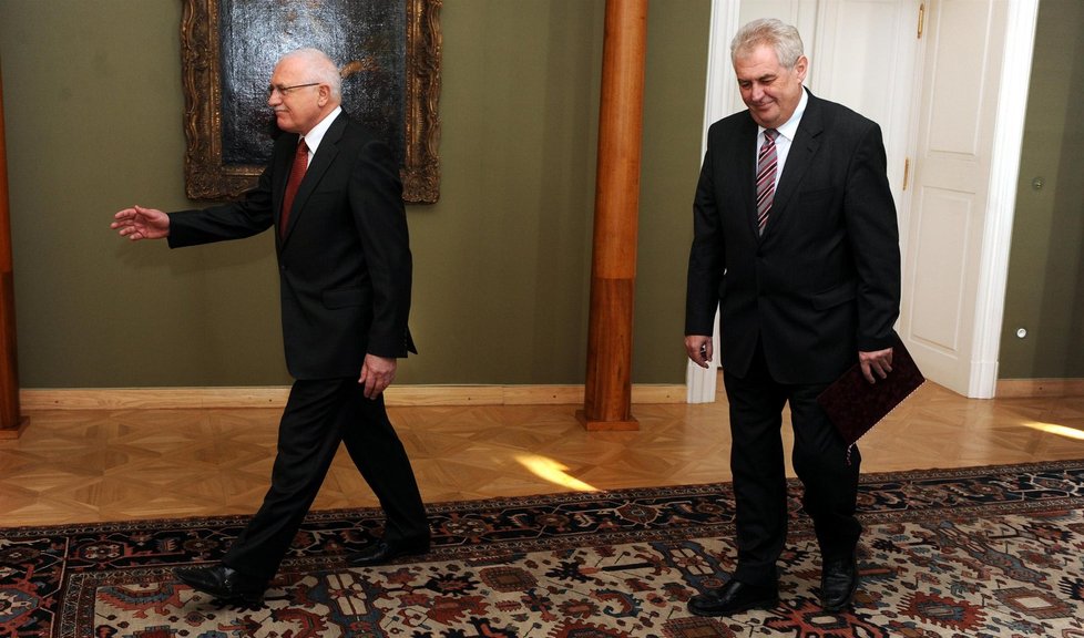 Václav Klaus a Miloš Zeman v době, kdy byl prezidentem první z jmenovaných.