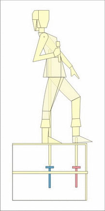 Funkce mechanizmu pohyblivého papírového modelu je zřejmá z animačního GIF obrázku