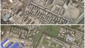 Satelitní snímek, na kterém je vidět rozšíření továrny na výrobu balistických raket ve městě Hamhung