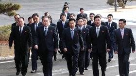 Severokorejská delegace, která jednala o účasti na olympiádě.