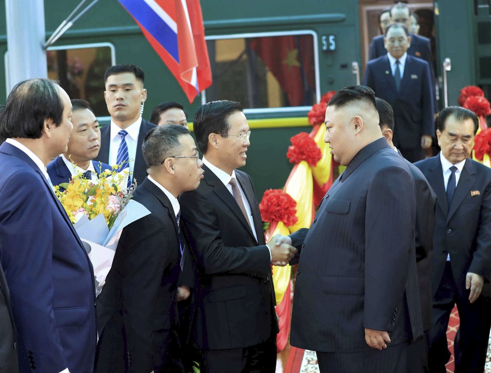 Severokorejský vůdce Kim Čong-un dorazil do Vitnamu, (26.02.2019).