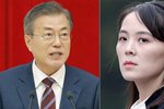 Jihokorejský prezident Mun Če-in, Kim Jo-čong, sestra vůdce KLDR