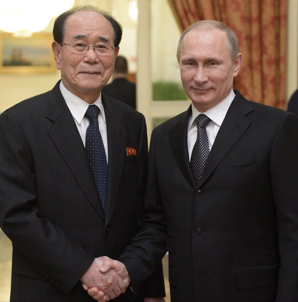 Kim Jong-nam s ruským prezidentem Putinem
