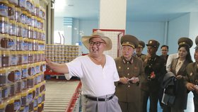 Diktátor Kim vyrazil do továren na potraviny rozptýlit obavy svého lidu. KLDR hrozí hladomor