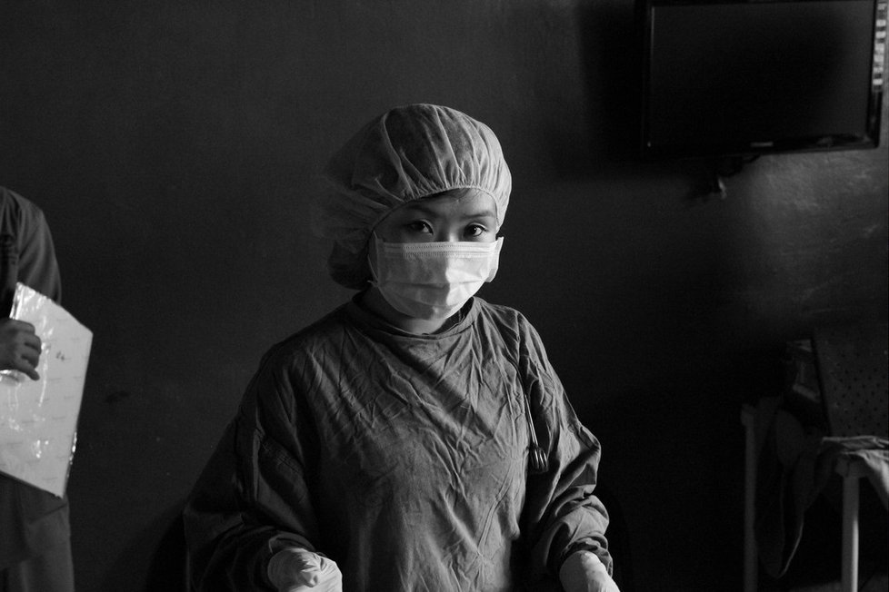 Severokorejská zdravotní sestřička.