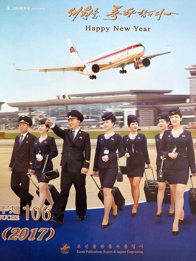 Kim Čong-un láká turisty do KLDR pomocí kalendáře s letuškami.