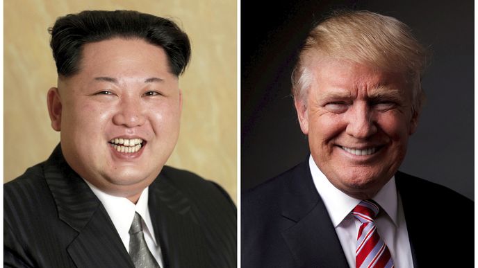 Severokorejský vůdce Kim Čong-un a americký prezident Donald Trump.