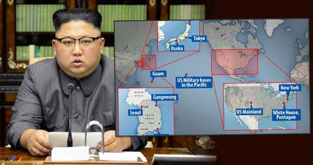 Kdo je na „listině smrti“ Kim Čong-una? Tohle je seznam cílů jeho atomových bomb