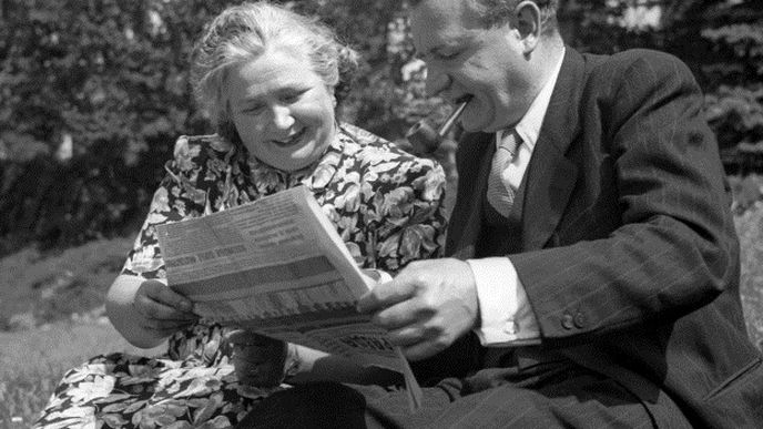 Klement Gottwald s manželkou Martou
