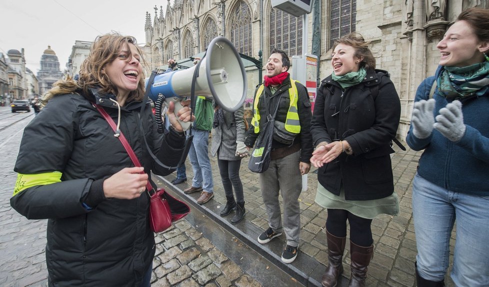 Protesty před klimatickým summitem: Brusel