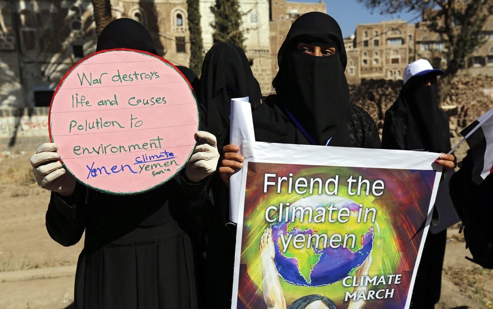 Protesty před klimatickým summitem: Jemen