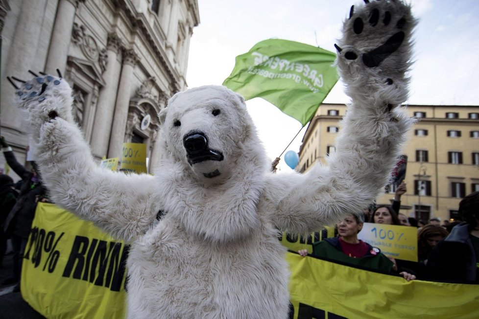 Protesty před klimatickým summitem: Řím