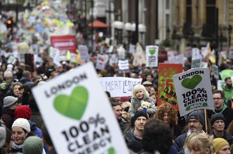 Protesty před klimatickým summitem: Londýn
