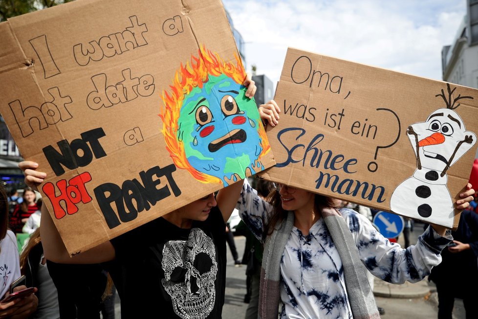 V Evropě protestují za lepší klima statisíce lidí (27. 9. 2019)