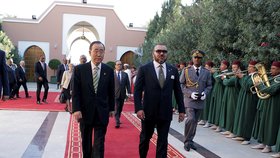 Klimatická konference COP 22 v Marakéši: Pan Ki-mun a král Muhammad VI.