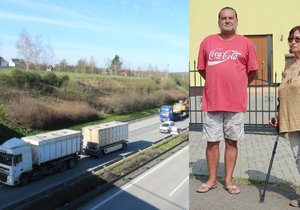 Ivo Kunetek (53) a Anna Pazděrová (78) z Klimkovic, sousedé, kterým život změnila dálnice.