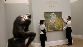 Gustav Klimt: Bauerngarten (Květinová zahrada) v londýnské síni Sotheby´s