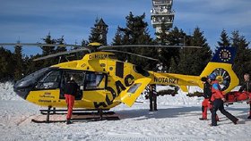 Pětiletý chlapec se na Klínovci vážně zranil: Přiletěl pro něj vrtulník z Německa