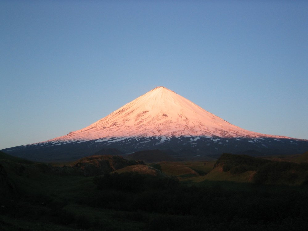 Ključevskaja je se svými 4750 m nejvyšší horou na kamčatském poloostrově.