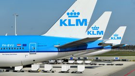 Odstavená letadla aerolinky KLM