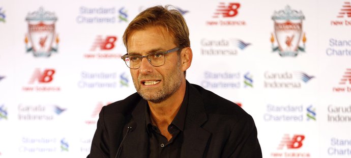 Nový trenér Liverpoolu Jürgen Klopp na své první tiskové konferenci v klubu¨mluvil zapáleně