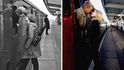 Tony Wilmott a jeho přítelkyně Sally se loučí na nádraží: 1980 a 2009.