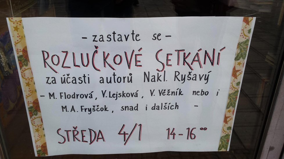 Knihkupectví Ryšavý na náměstí Svobody v Brně definitivně končí.