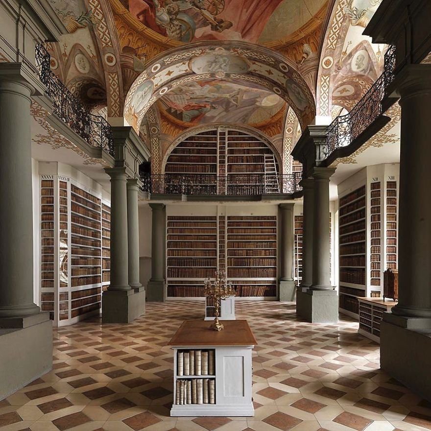 Saint Emmeram&#39;s Abbey Library, Regensburg, Německo