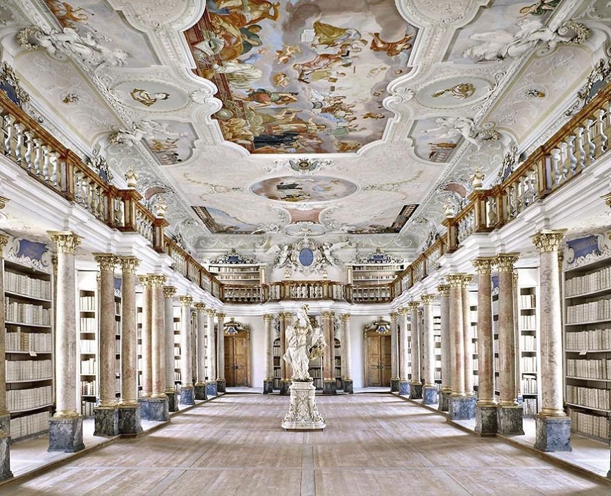 Ottobeuren Abbey Library, Ottobeuren, Německo