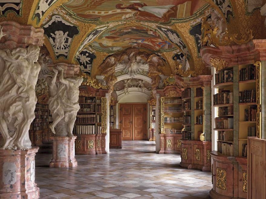 Metten Abbey Library, Metten, Německo