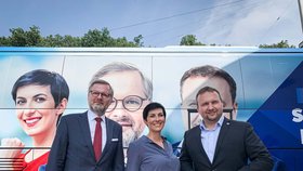 Spolu 2021: Fiala, Pekarová Adamová a Jurečka při kampani