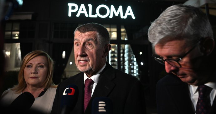 Představitelé hnutí ANO po jednání koaliční rady (13.11.2025)