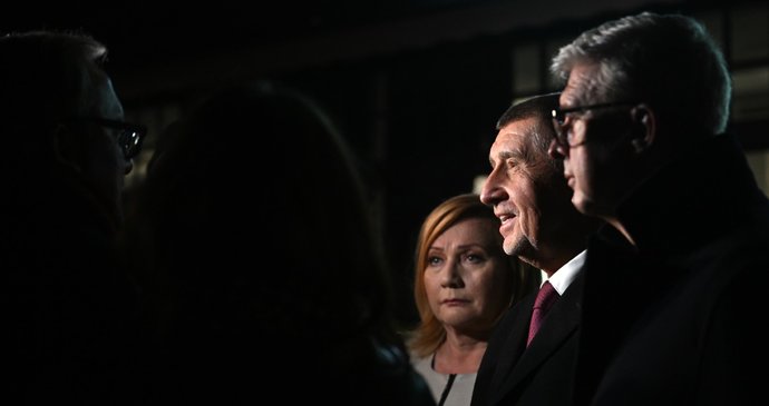 Představitelé hnutí ANO po jednání koaliční rady (13.11.2025)