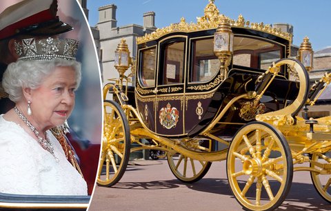 Nový kočár britské královny Alžběty II.: 400 plátů zlata, diamanty, safíry...