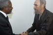 Kofi Annan a kubánský diktátor Fidel Castro