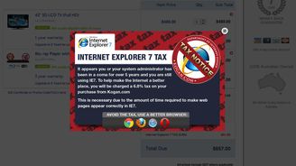 Používáte k online nákupu Internet Explorer 7? Zaplatíte speciální daň
