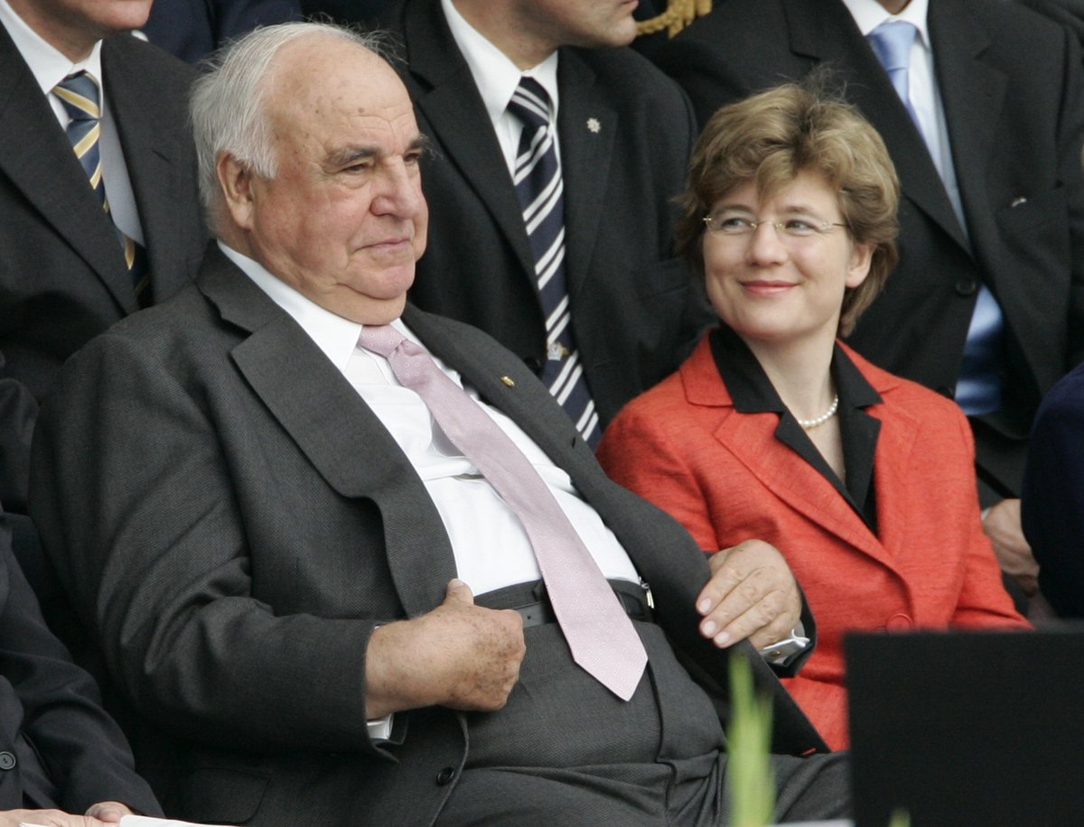 Kohl a manželkou Maike.