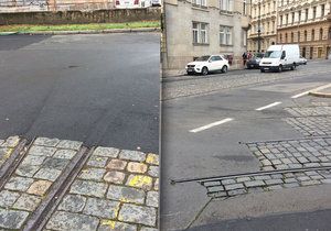 Zbytky kolejí se nacházejí po celé Praze.