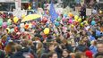 Protesty proti sjezdu pravicové a protiuprchlické strany AfD v Kolíně nad Rýnem