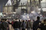 Silvestrovské nepokoje v centru Kolína