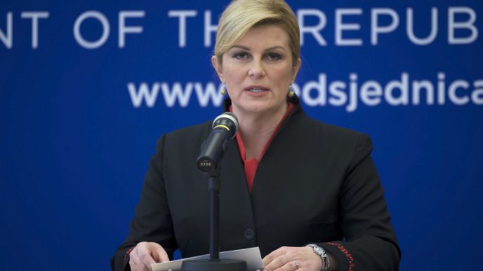 Úřadující chorvatská prezidentka Kolinda Grabar-Kitarovičová