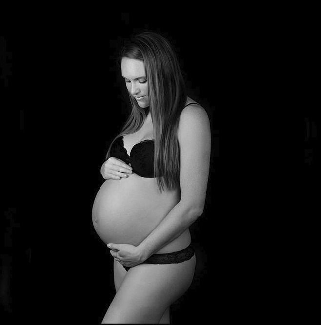 Kristýna Hoidaová Kolocová chvíli před porodem