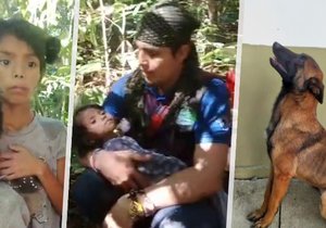 První video dětí zachráněných z džungle: Pátrání pokračuje, policie hledá hrdinného pejska!