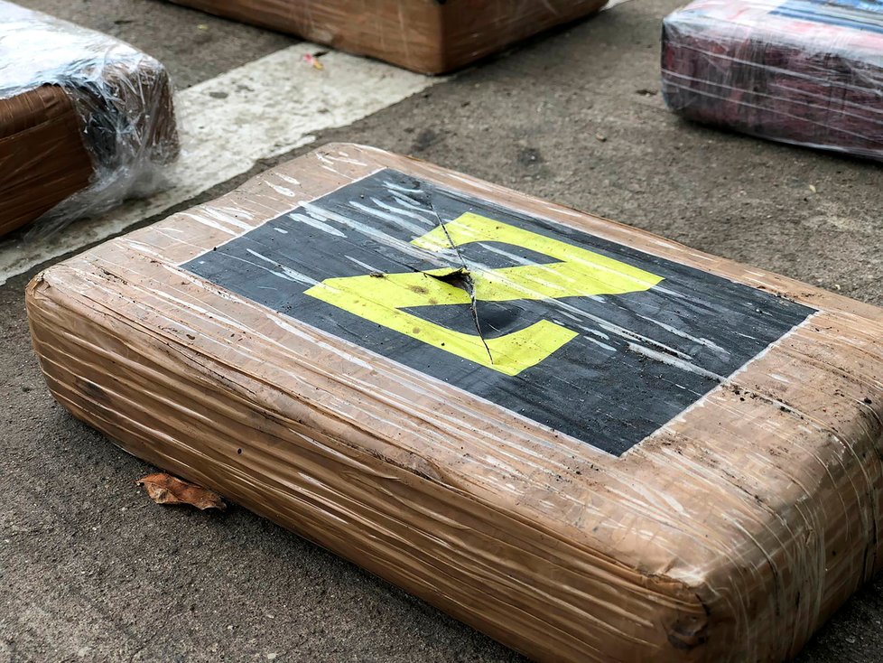 Zadržené kokainové balíčky pro změnu v Kolumbii