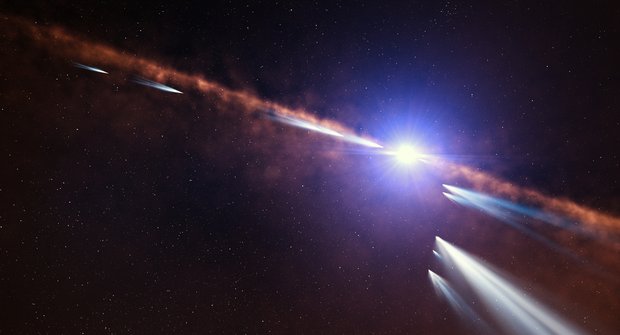 Vlasatice v cizí soustavě: U slavné hvězdy Beta Pictoris našli exokomety