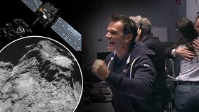 Radost evropských vědců: Modul přistál na kometě!