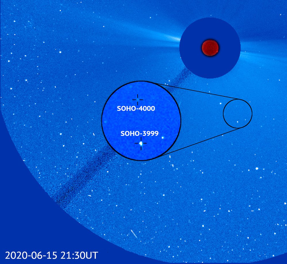 Dvě komety na záběru ze sondy SOHO